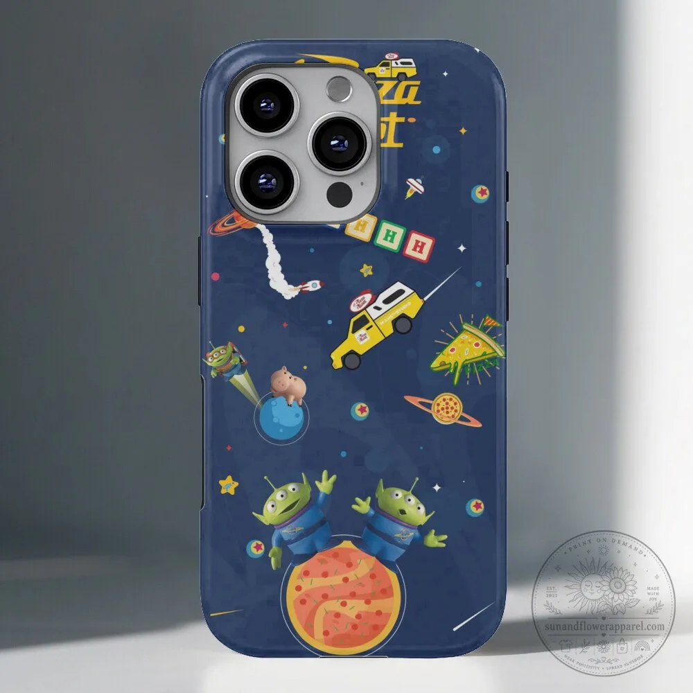Toy Story Pizza Planet Aliens Space Adventure Phone Case for iPhone