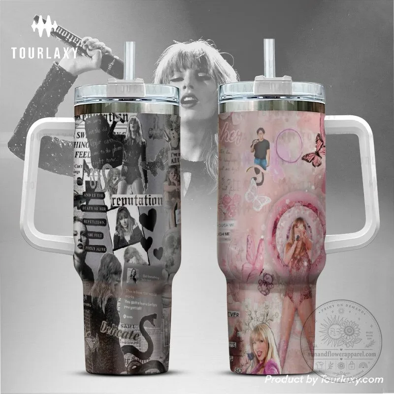 Taylor Swift Eras Tour 40oz Stainless Steel Tumbler with Handle