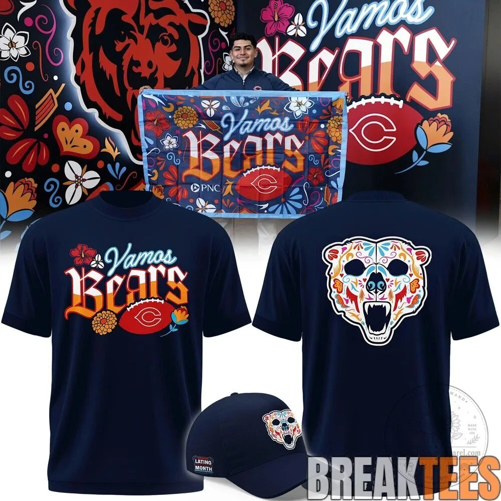 Vamos Bears Football T-Shirt for Latino Heritage Month - Chicago Bears