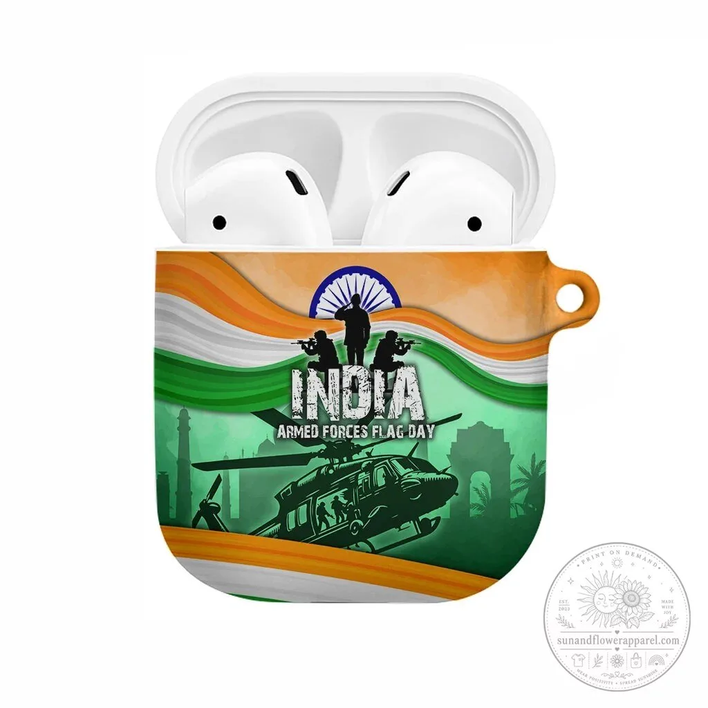 India Armed Forces Flag Day Patriotic Indian Military AirPods Case 8 India Armed Forces Flag Day Patriotic Indian Military AirPods Case