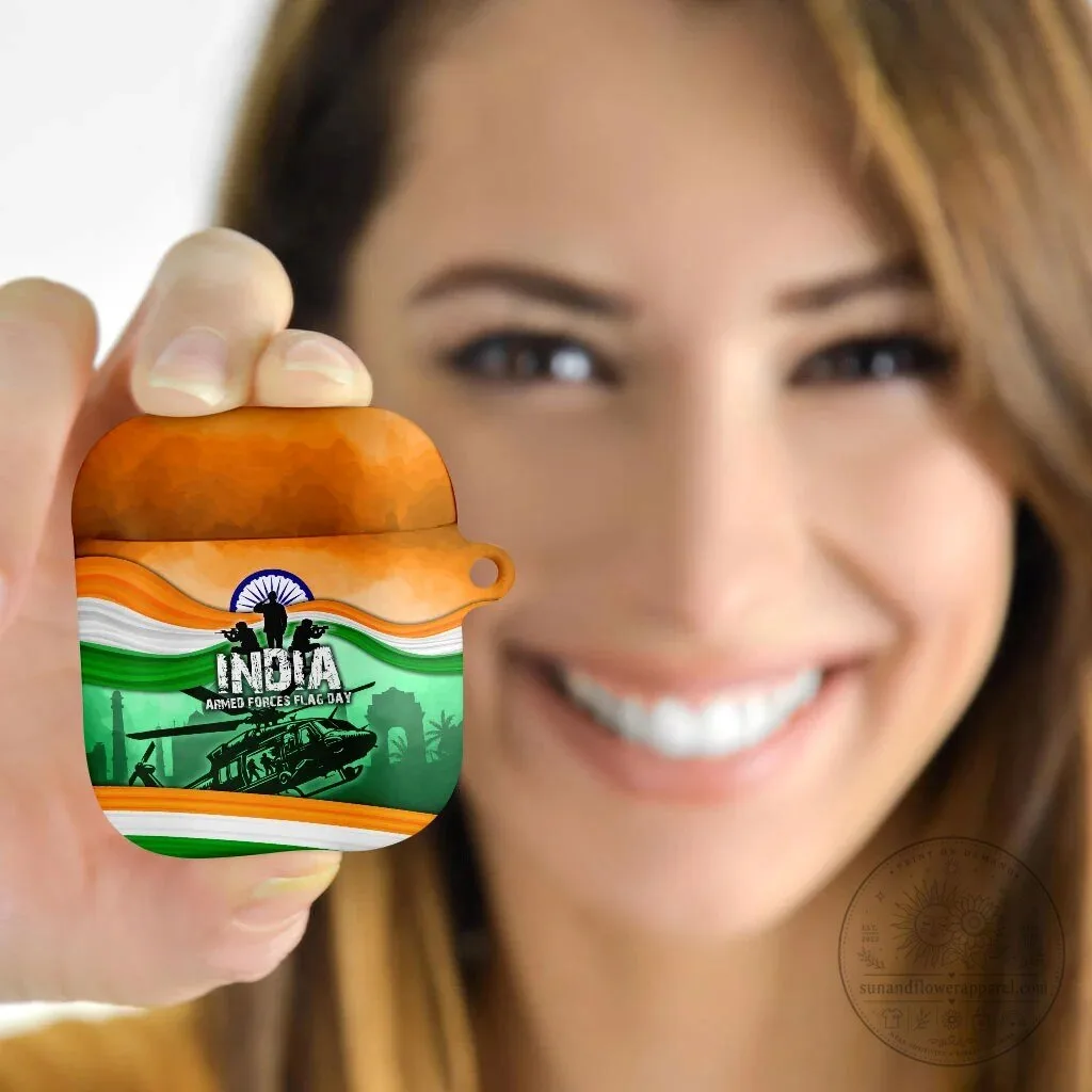 India Armed Forces Flag Day Patriotic Indian Military AirPods Case 9 India Armed Forces Flag Day Patriotic Indian Military AirPods Case