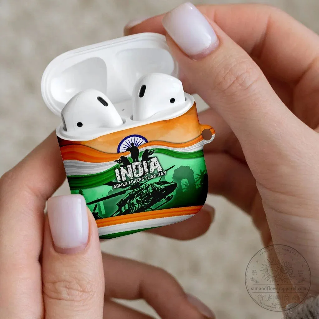 India Armed Forces Flag Day Patriotic Indian Military AirPods Case 10 India Armed Forces Flag Day Patriotic Indian Military AirPods Case