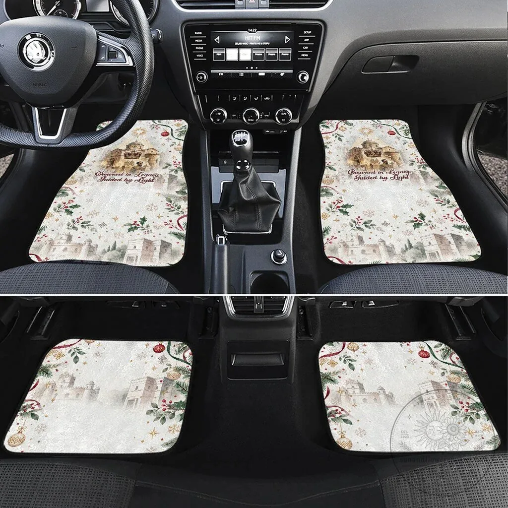 Christmas Nativity Scene Car Mat Set, Guided by Light Holiday Vehicle Floor Mats