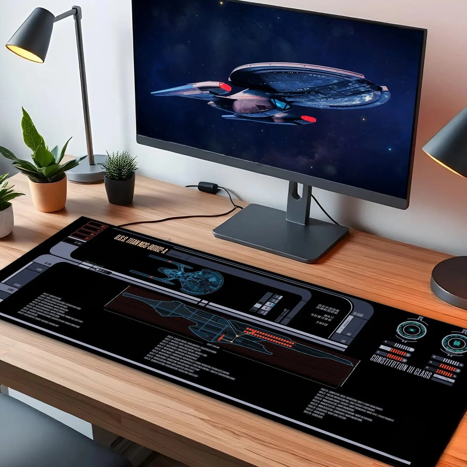 Star Trek USS Titan NCC-80102-A Constitution Class LED Desk Mat 6 Star Trek USS Titan NCC-80102-A Constitution Class LED Desk Mat