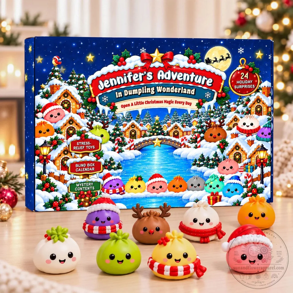 Personalized Dumpling Wonderland Christmas Advent Calendar with Stress Relief Toys Personalized Dumpling Wonderland Christmas Advent Calendar with Stress Relief Toys