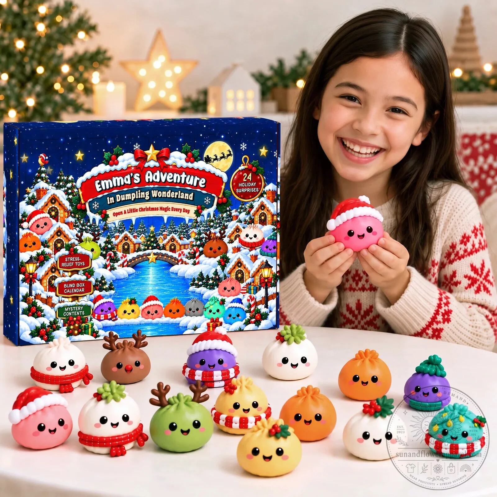 Personalized Dumpling Wonderland Christmas Advent Calendar with Stress Relief Toys 6 Personalized Dumpling Wonderland Christmas Advent Calendar with Stress Relief Toys