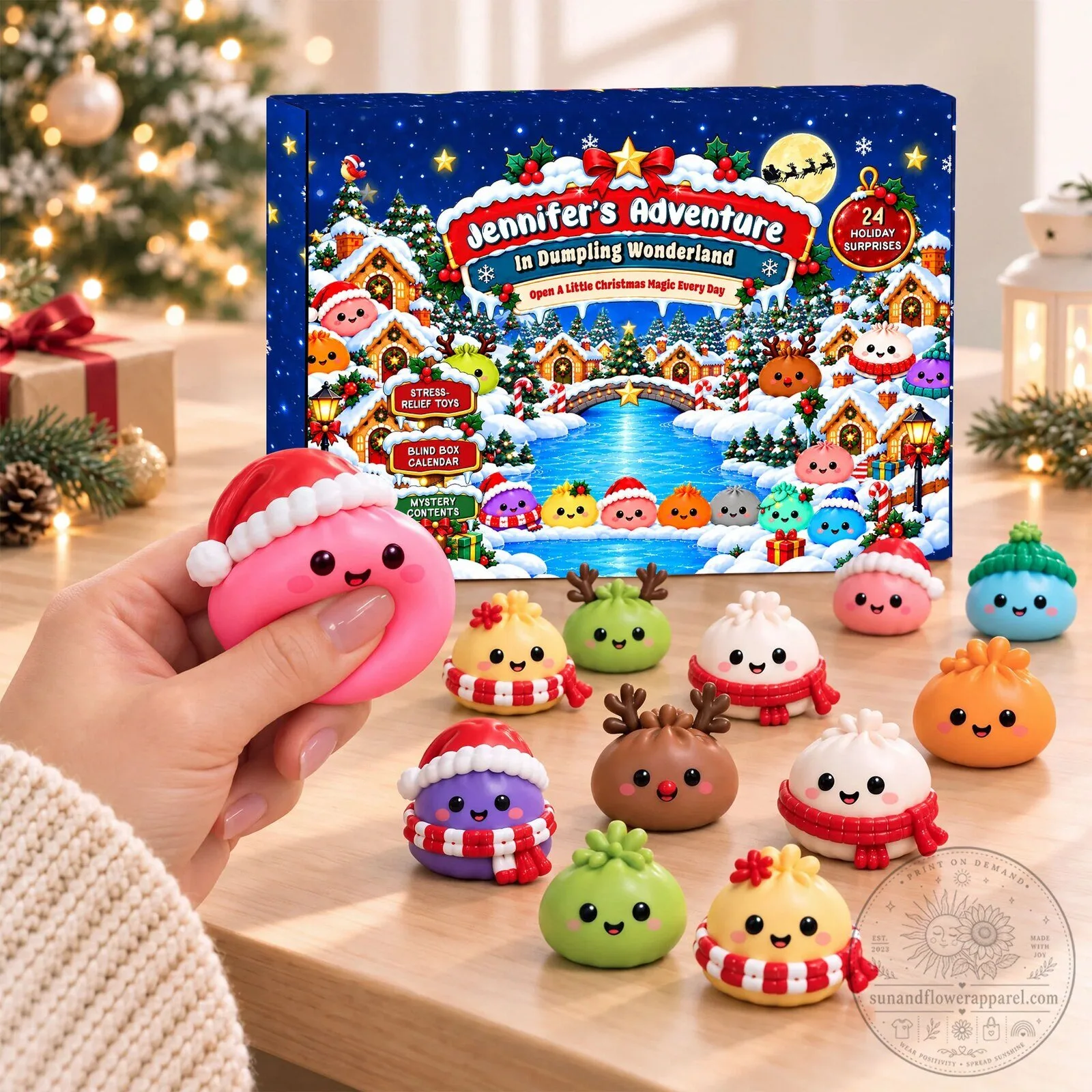 Personalized Dumpling Wonderland Christmas Advent Calendar with Stress Relief Toys 7 Personalized Dumpling Wonderland Christmas Advent Calendar with Stress Relief Toys