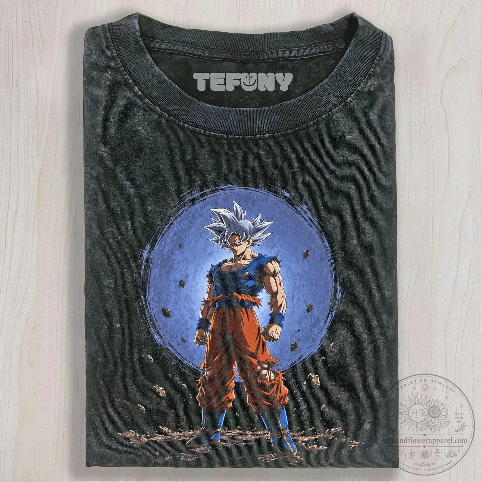 Anime Graphic T-Shirt featuring Goku in Ultra Instinct Form from Dragon Ball Super