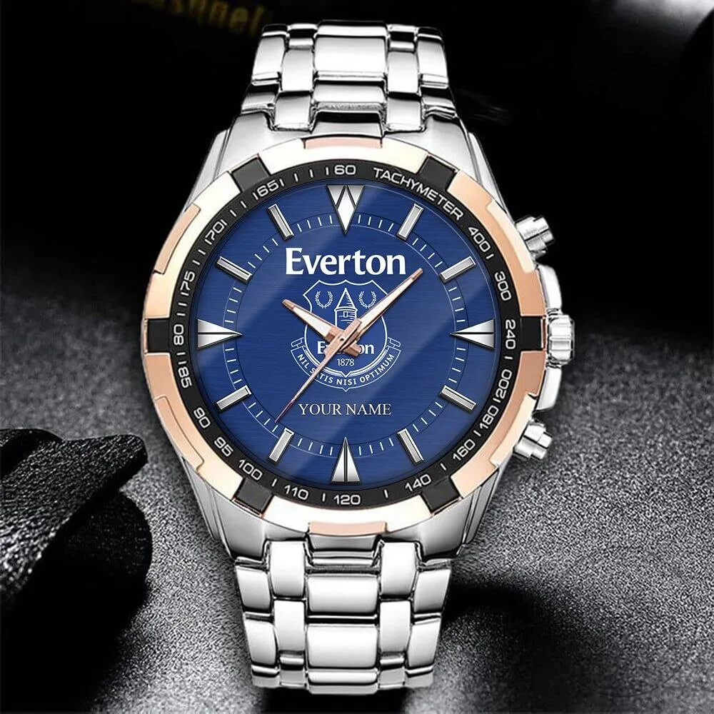 Everton Football Club Personalized Name Men's Stainless Steel Watch