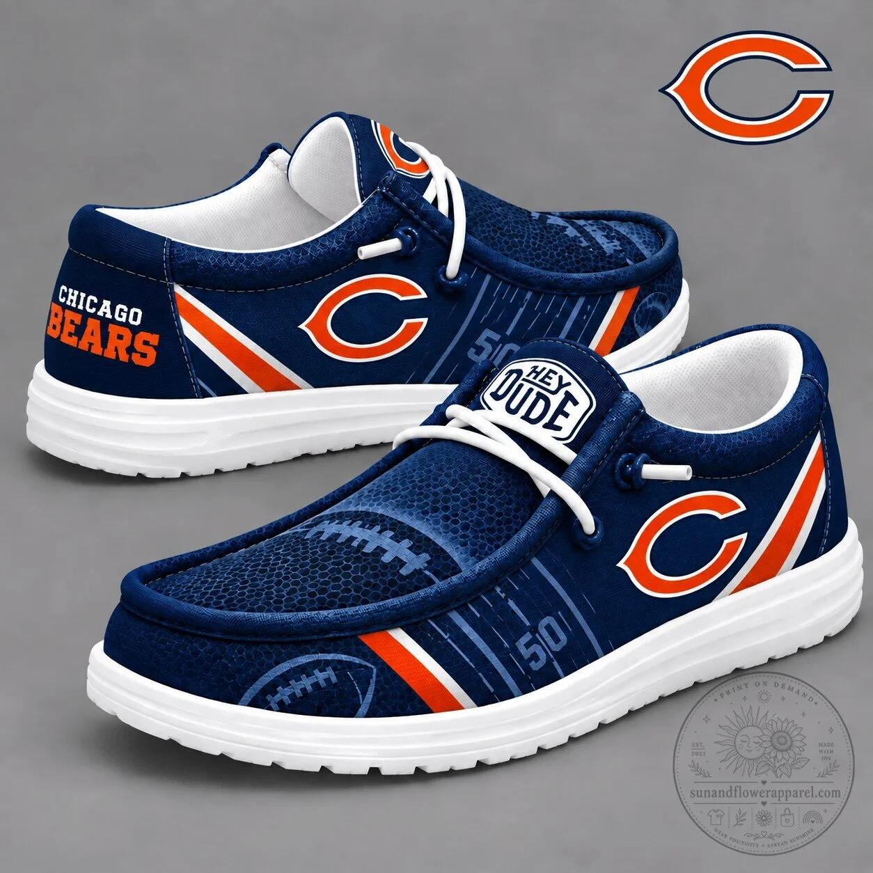 Chicago Bears National Football League Team Logo Shoes