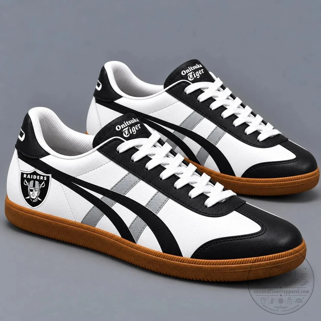 Las Vegas Raiders NFL Team Logo Onitsuka Tiger Style Sneakers Shoes