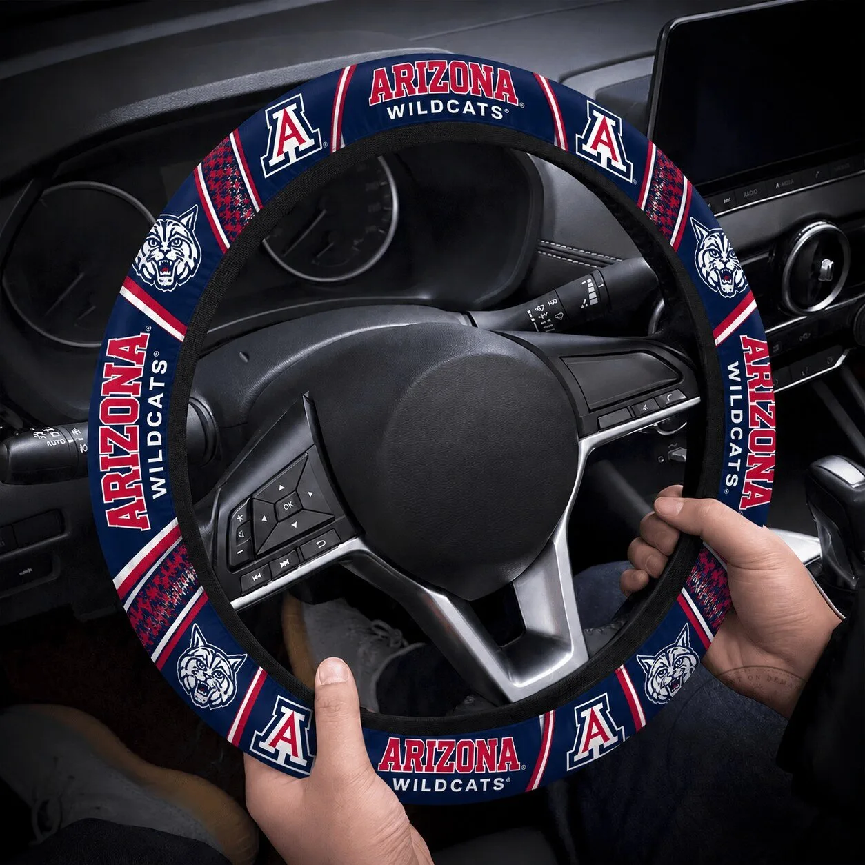 Arizona Wildcats NCAA College Sports Team Logo Car Steering Wheel Cover