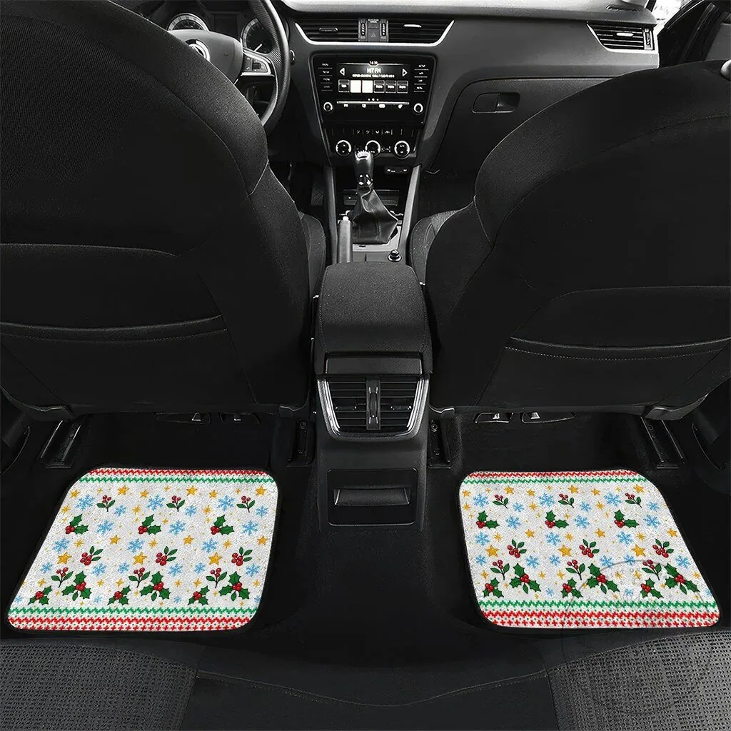 Christmas Giraffe Lights Holiday Pattern Car Mat Set 11 Christmas Giraffe Lights Holiday Pattern Car Mat Set