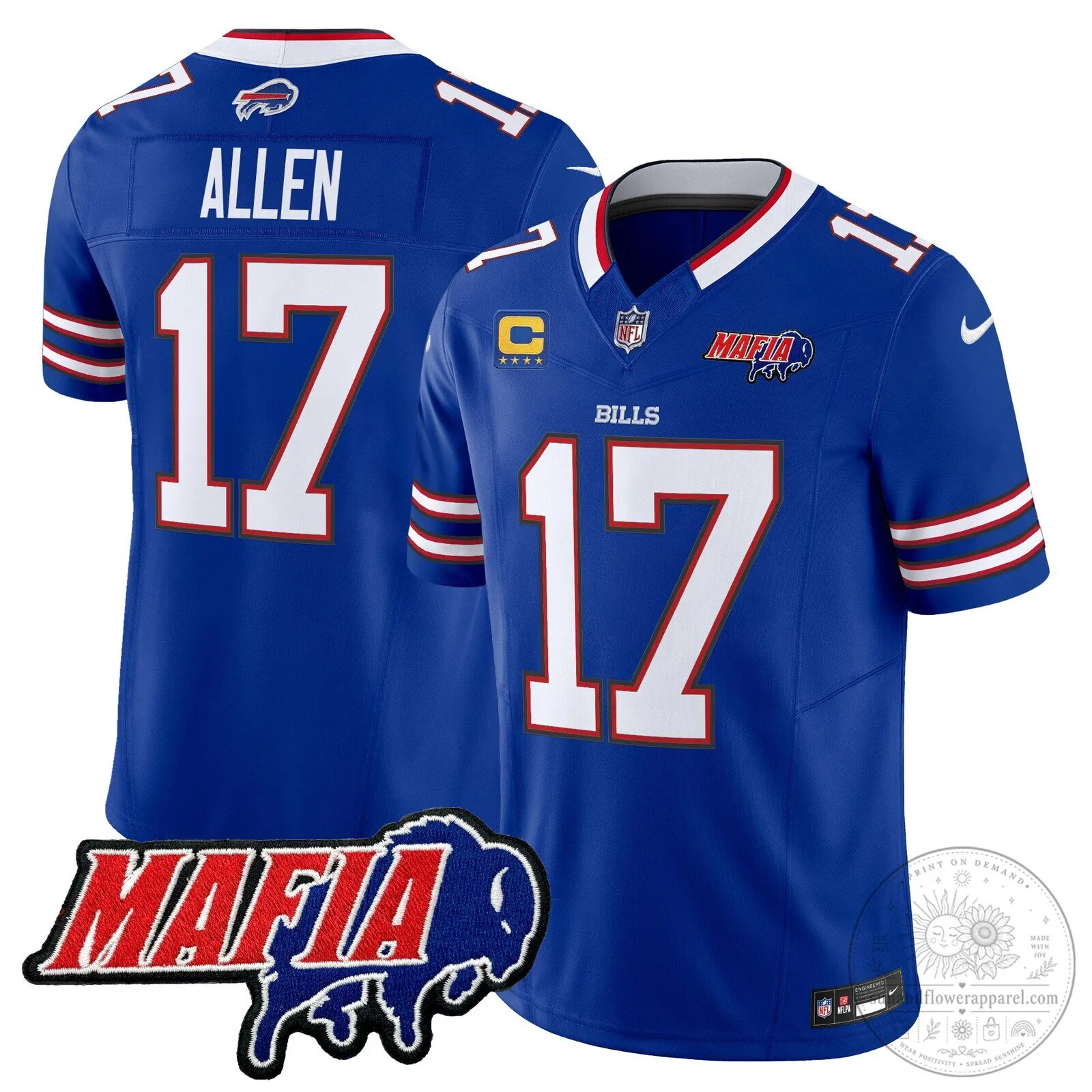 Josh Allen Buffalo Bills Red 2025 Bills Mafia Patch Vapor Limited Football Jersey 53 Josh Allen Buffalo Bills Red 2025 Bills Mafia Patch Vapor Limited Football Jersey
