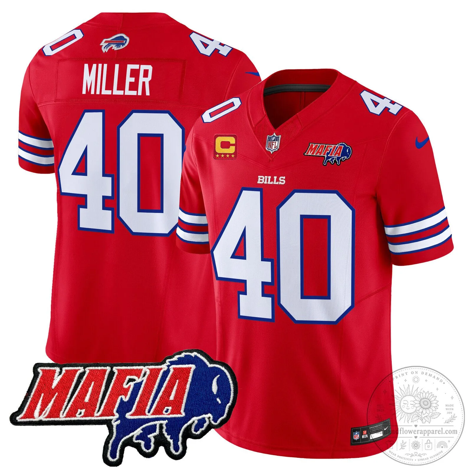 Josh Allen Buffalo Bills Red 2025 Bills Mafia Patch Vapor Limited Football Jersey 63 Josh Allen Buffalo Bills Red 2025 Bills Mafia Patch Vapor Limited Football Jersey