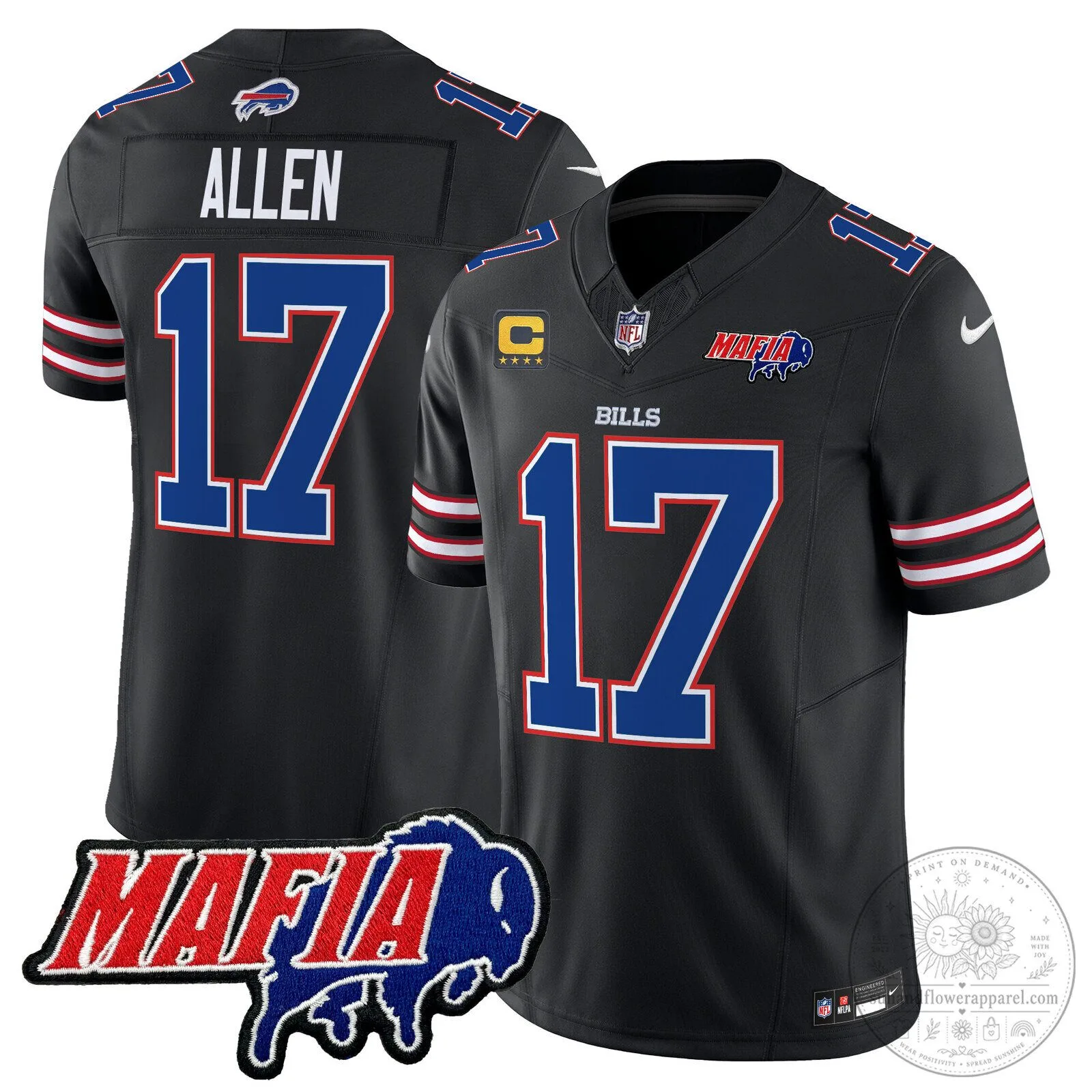 Josh Allen Buffalo Bills Red 2025 Bills Mafia Patch Vapor Limited Football Jersey 76 Josh Allen Buffalo Bills Red 2025 Bills Mafia Patch Vapor Limited Football Jersey