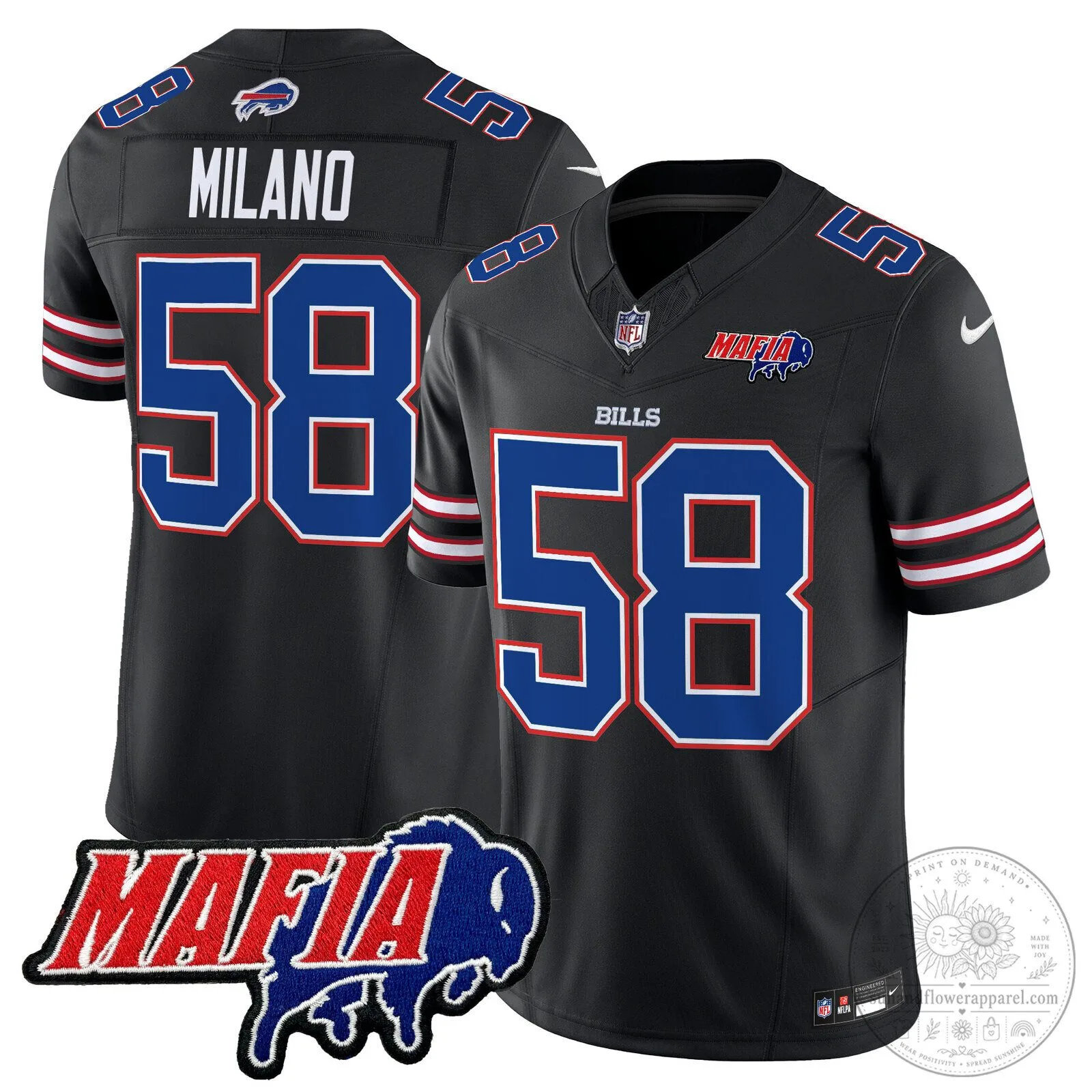 Josh Allen Buffalo Bills Red 2025 Bills Mafia Patch Vapor Limited Football Jersey 80 Josh Allen Buffalo Bills Red 2025 Bills Mafia Patch Vapor Limited Football Jersey