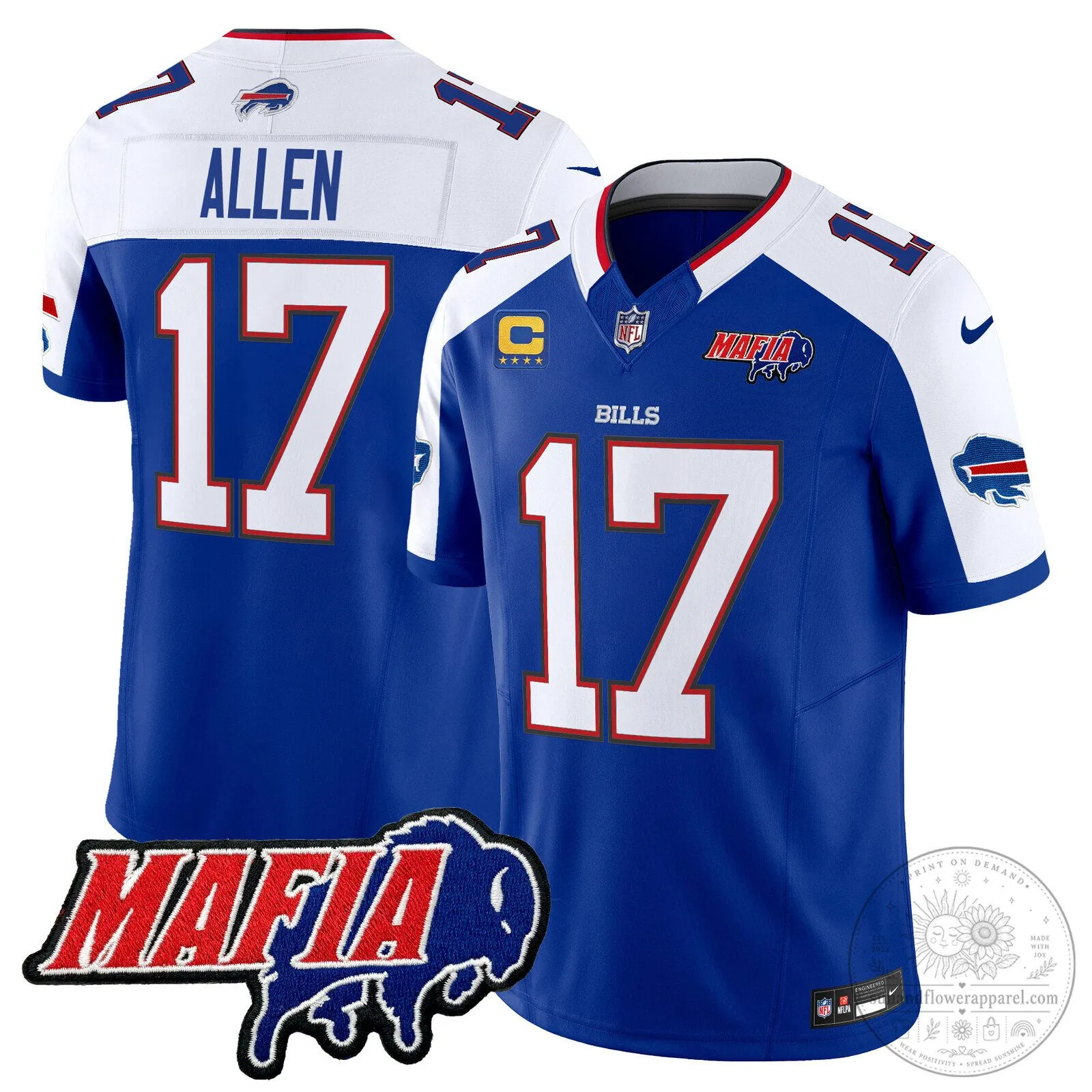 Josh Allen Buffalo Bills Red 2025 Bills Mafia Patch Vapor Limited Football Jersey 84 Josh Allen Buffalo Bills Red 2025 Bills Mafia Patch Vapor Limited Football Jersey