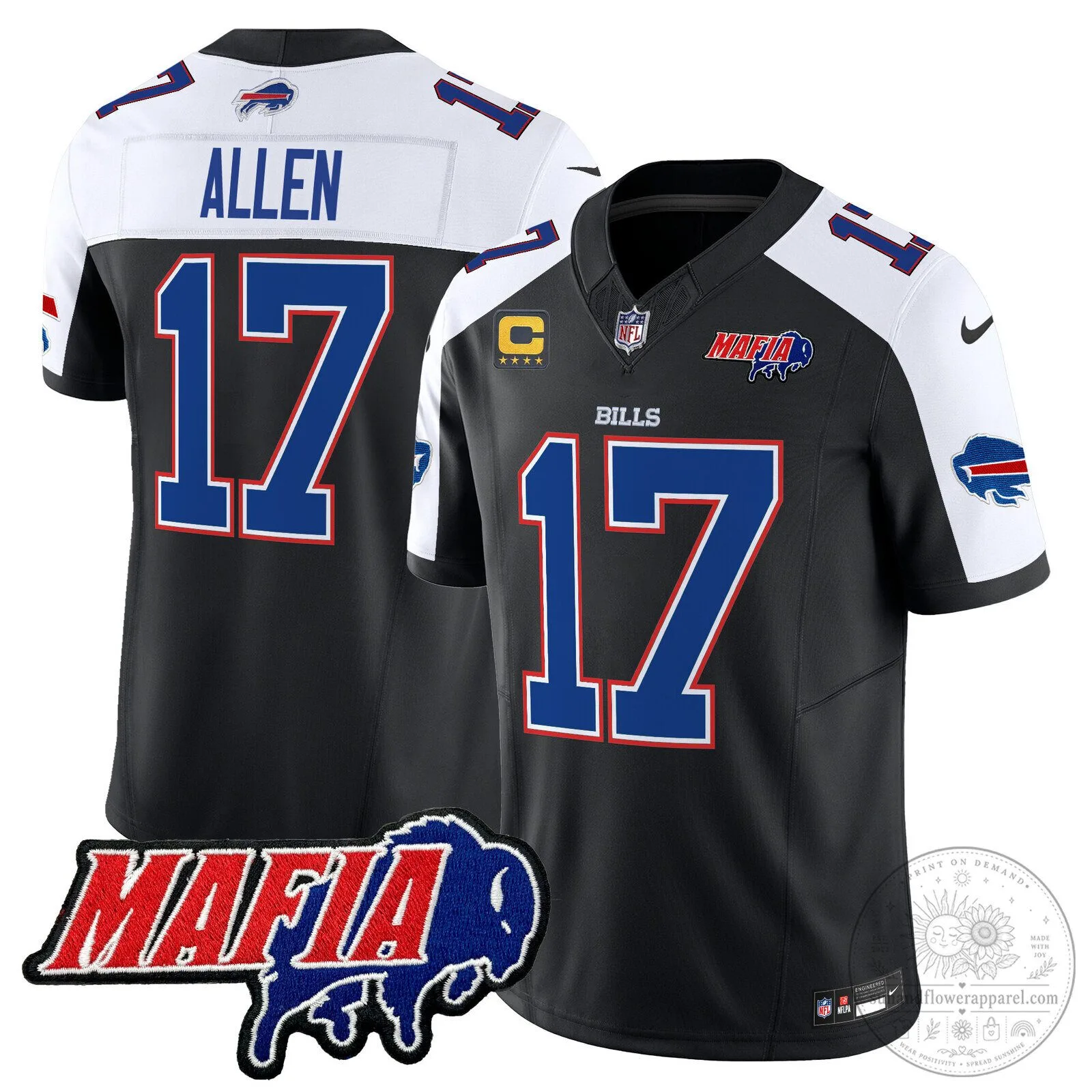 Josh Allen Buffalo Bills Red 2025 Bills Mafia Patch Vapor Limited Football Jersey 92 Josh Allen Buffalo Bills Red 2025 Bills Mafia Patch Vapor Limited Football Jersey