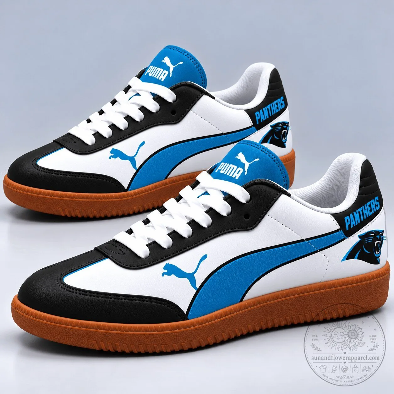 Carolina Panthers National Football League Team Logo Sneakers Shoes