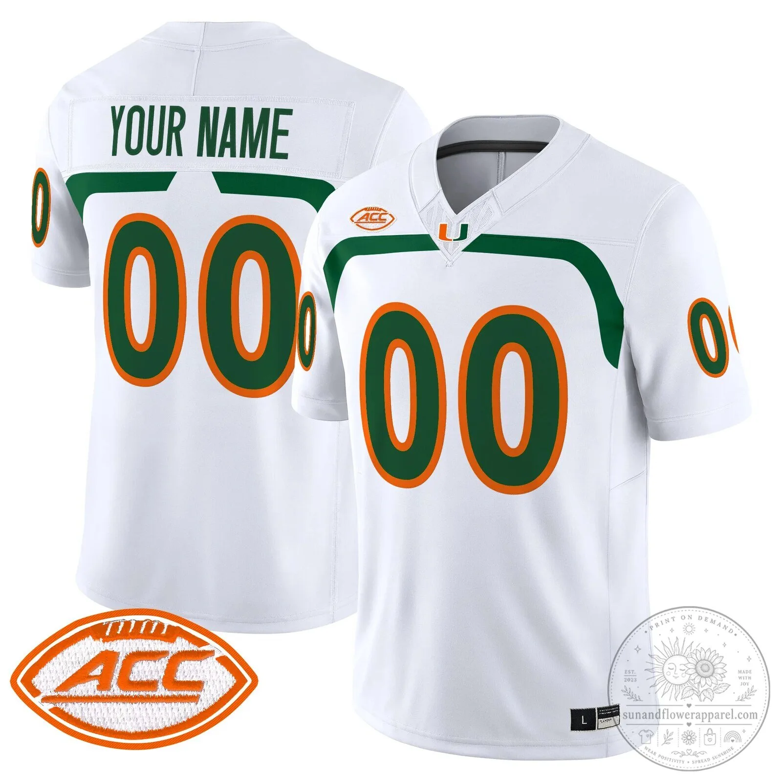 Miami Hurricanes Custom Football Jersey 2009 Throwback Stitched Vapor Limited