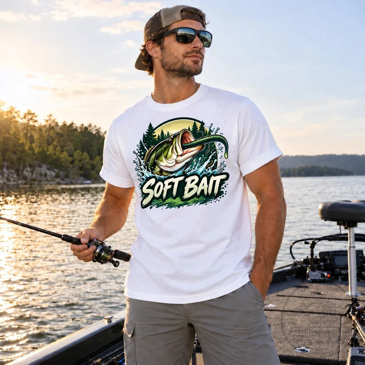 Soft Bait Bass Fishing Lure Fisherman Graphic Black T-Shirt 11 Soft Bait Bass Fishing Lure Fisherman Graphic Black T-Shirt