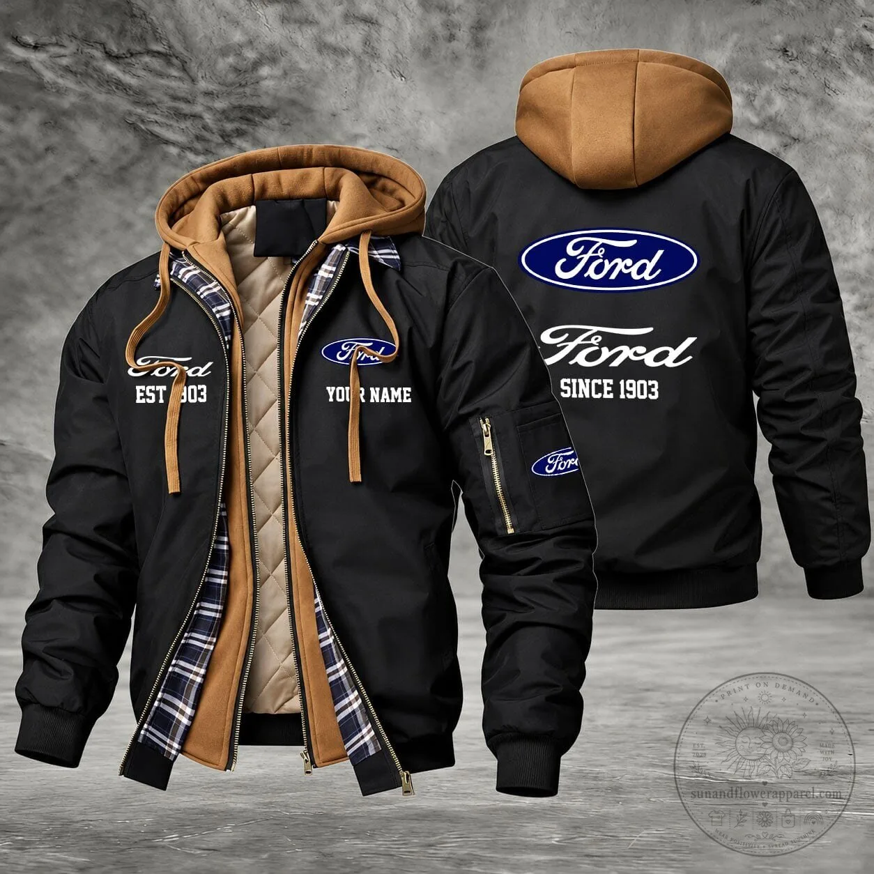 Ford Motor Company Since 1903 Custom Name Windbreaker Jacket