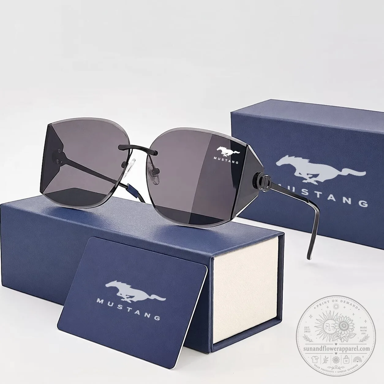 Ford Mustang Women's Polarized Gradient Oversized Sunglasses 11 Ford Mustang Women