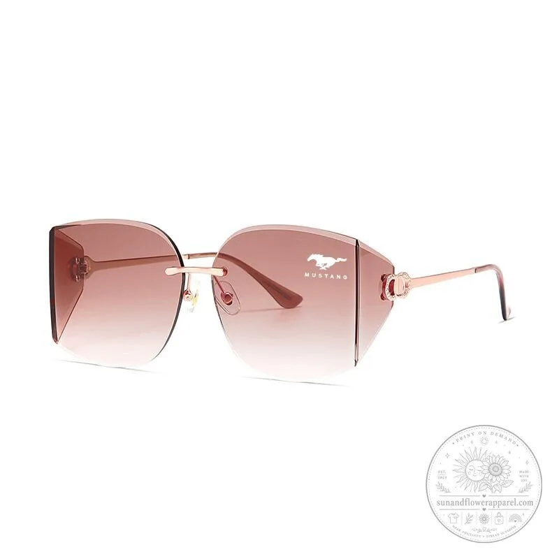 Ford Mustang Women's Polarized Gradient Oversized Sunglasses 13 Ford Mustang Women