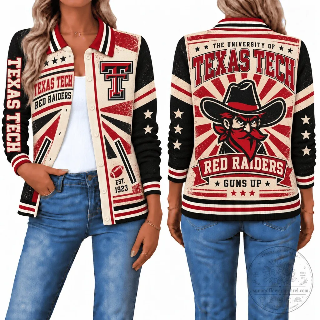 Texas Tech Red Raiders Vintage University Athletic Style Bomber Jacket Texas Tech Red Raiders Vintage University Athletic Style Bomber Jacket