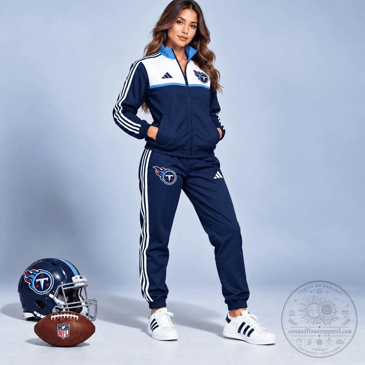 Tennessee Titans NFL Sideline Tracksuit Set with Full-Zip Jacket and Pants