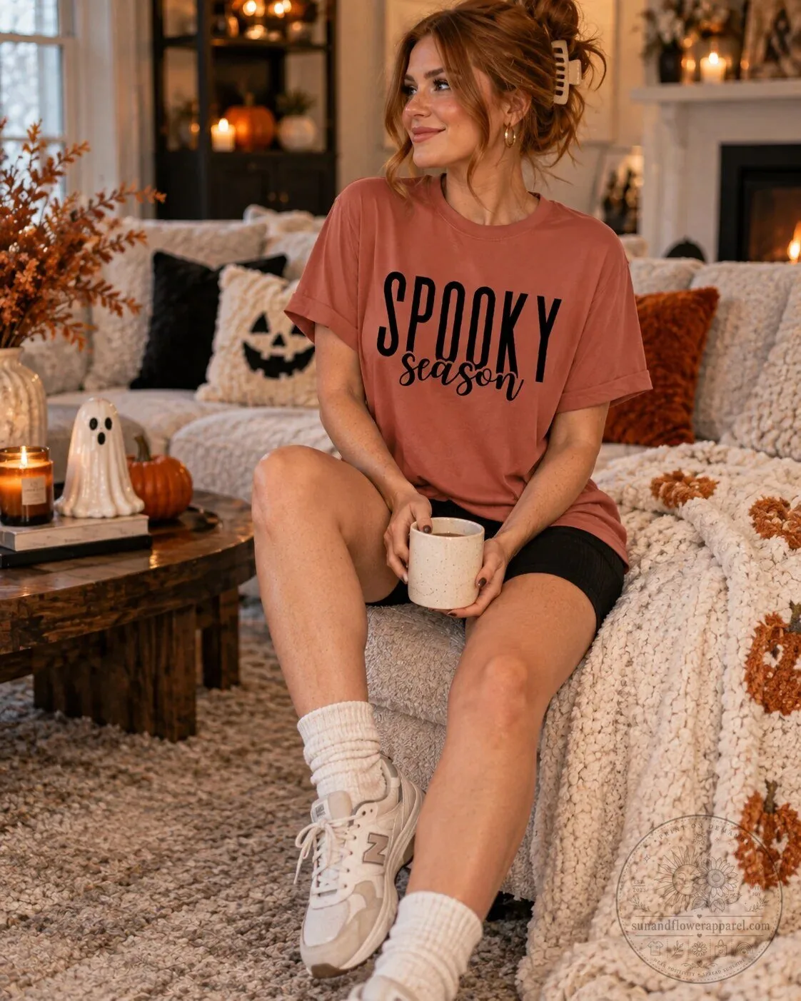 Spooky Season Halloween Autumn Fall Vibes Rust Orange T-Shirt 10 Spooky Season Halloween Autumn Fall Vibes Rust Orange T-Shirt