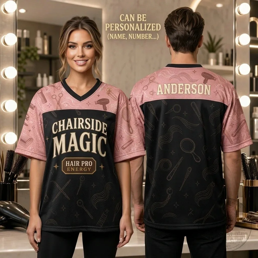 Personalized Hairstylist Chairside Magic Hair Pro Energy Football Jersey