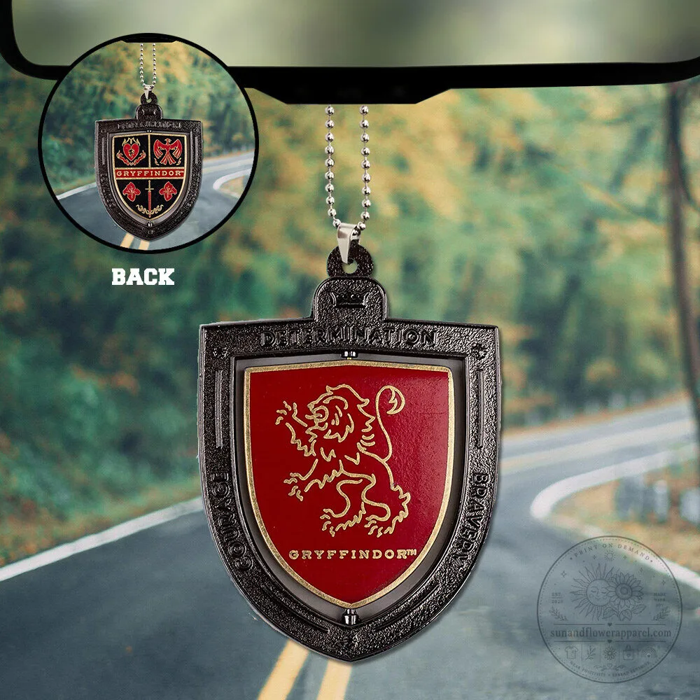 Harry Potter Gryffindor House Crest Car Rear View Mirror Hanging Ornament