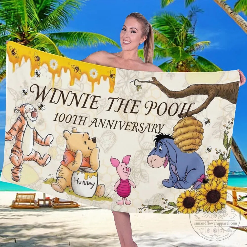 Winnie The Pooh 100th Anniversary Beach Towel