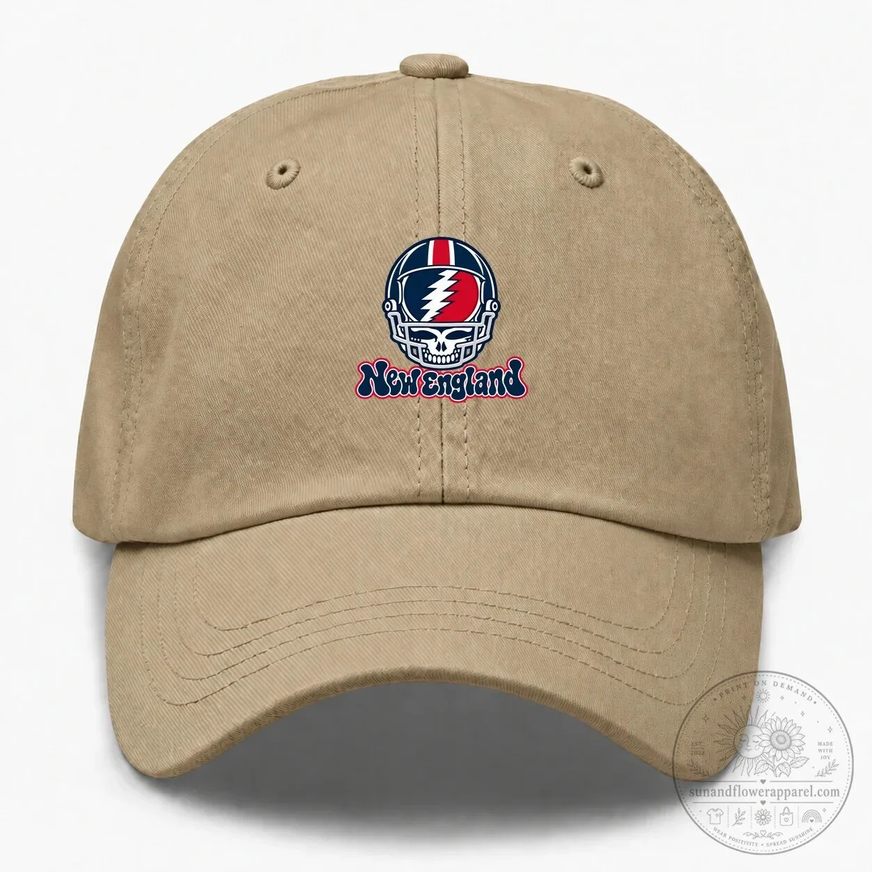 New England Football Helmet Grateful Dead Steal Your Face Cap Hat