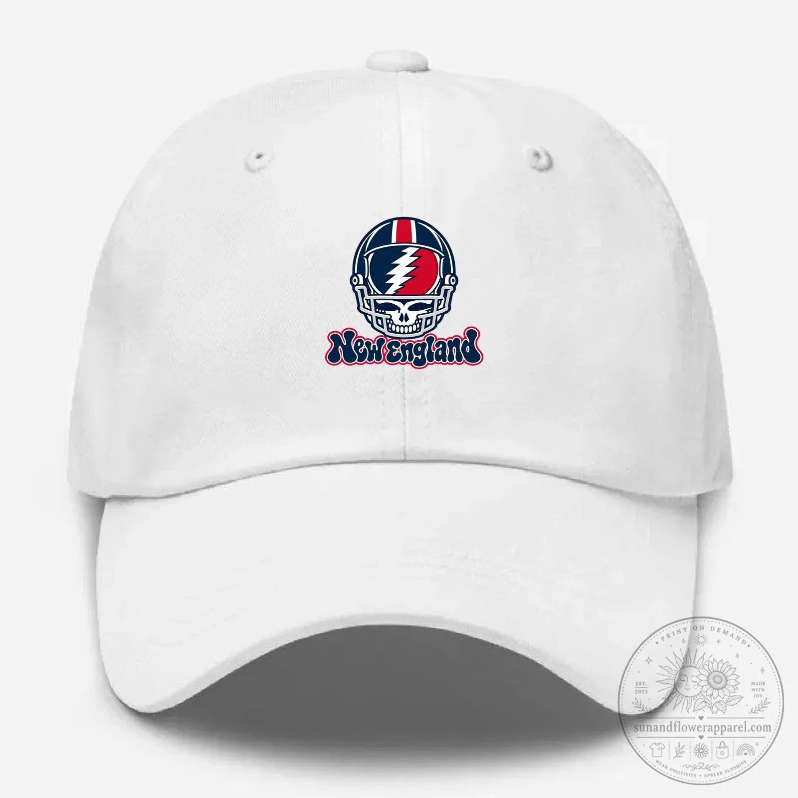 New England Football Helmet Grateful Dead Steal Your Face Cap Hat 11 New England Football Helmet Grateful Dead Steal Your Face Cap Hat