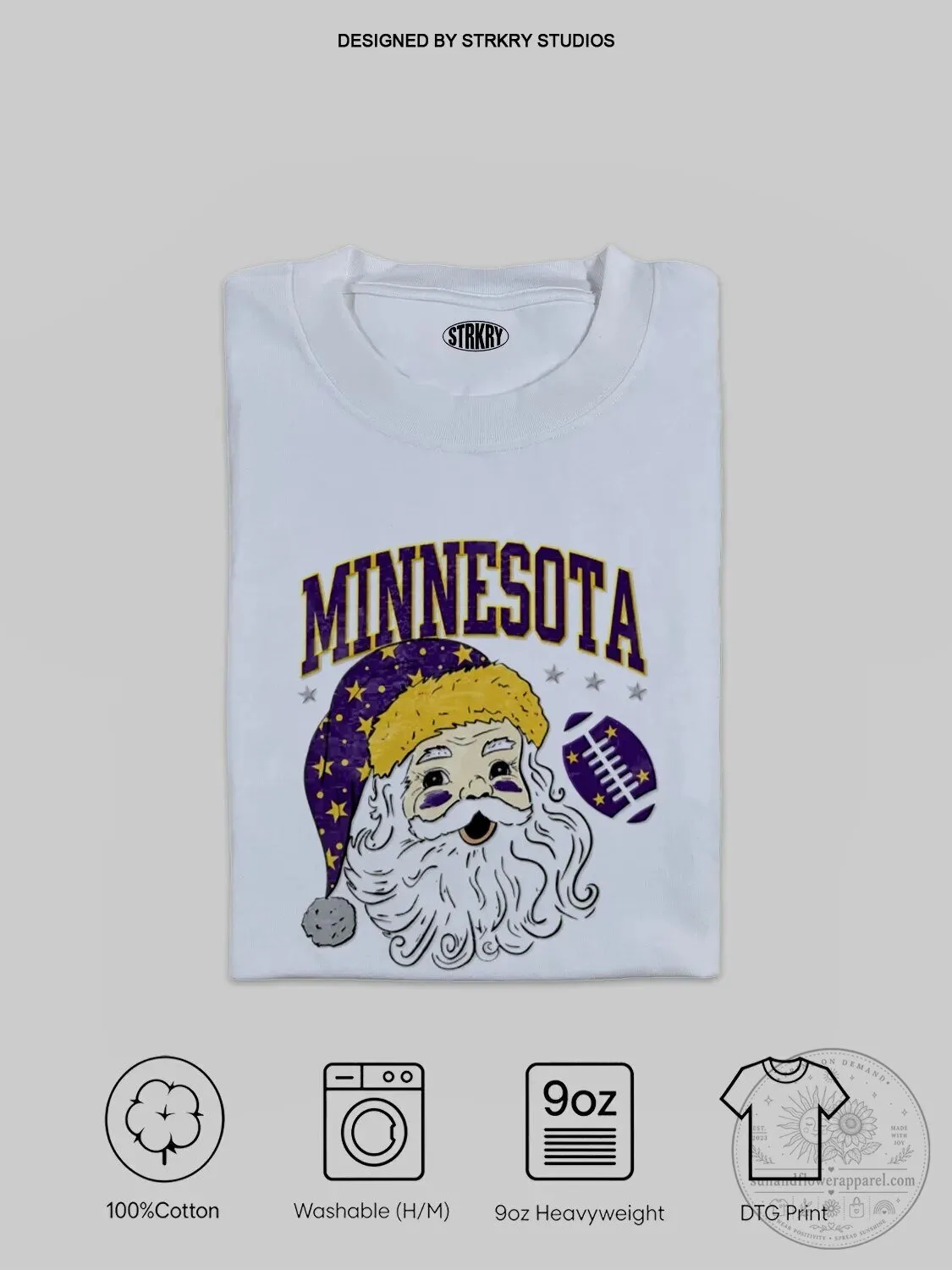 Minnesota Football Santa Claus Christmas Holiday T-Shirt