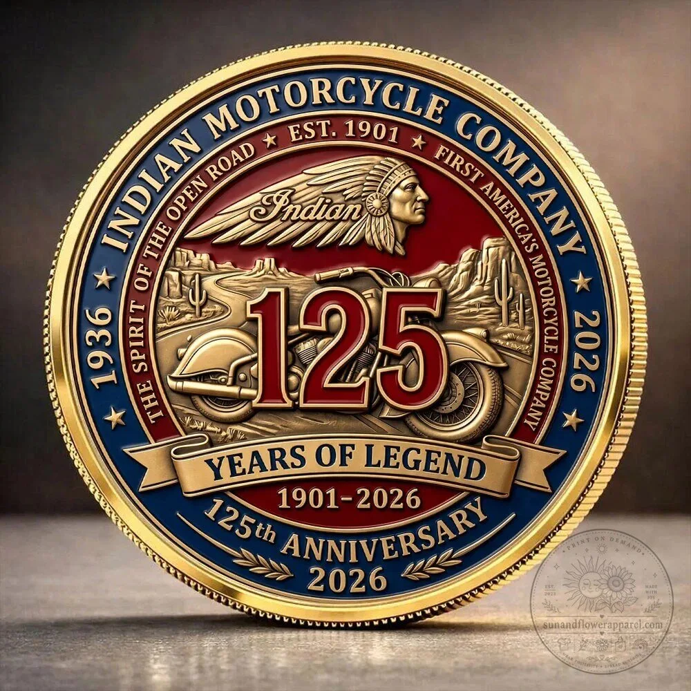 Indian Motorcycle Company 125th Anniversary Commemorative Coin Collectible