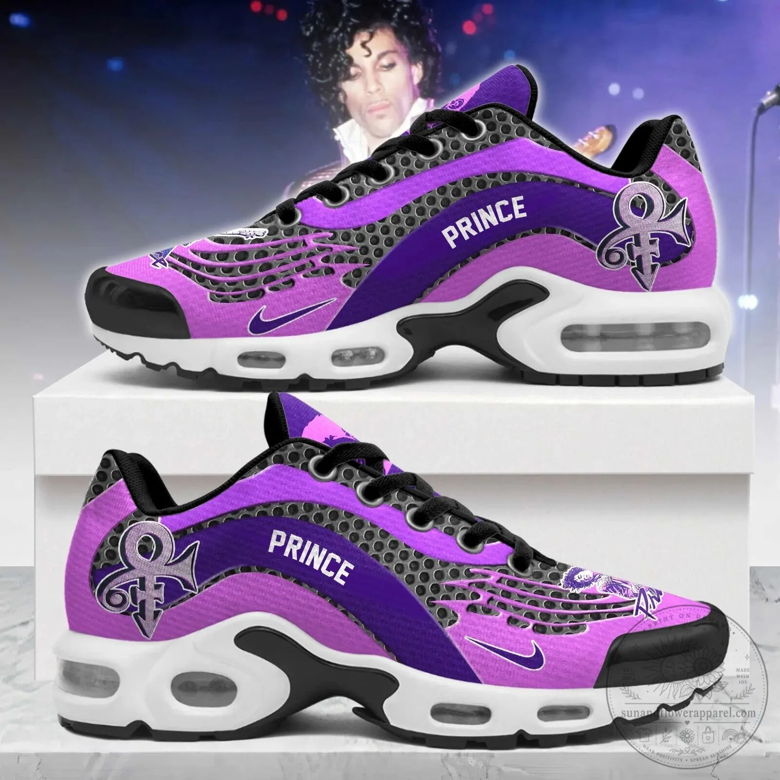 Prince Purple Rain Music Legend Fan Art Sneakers Shoes