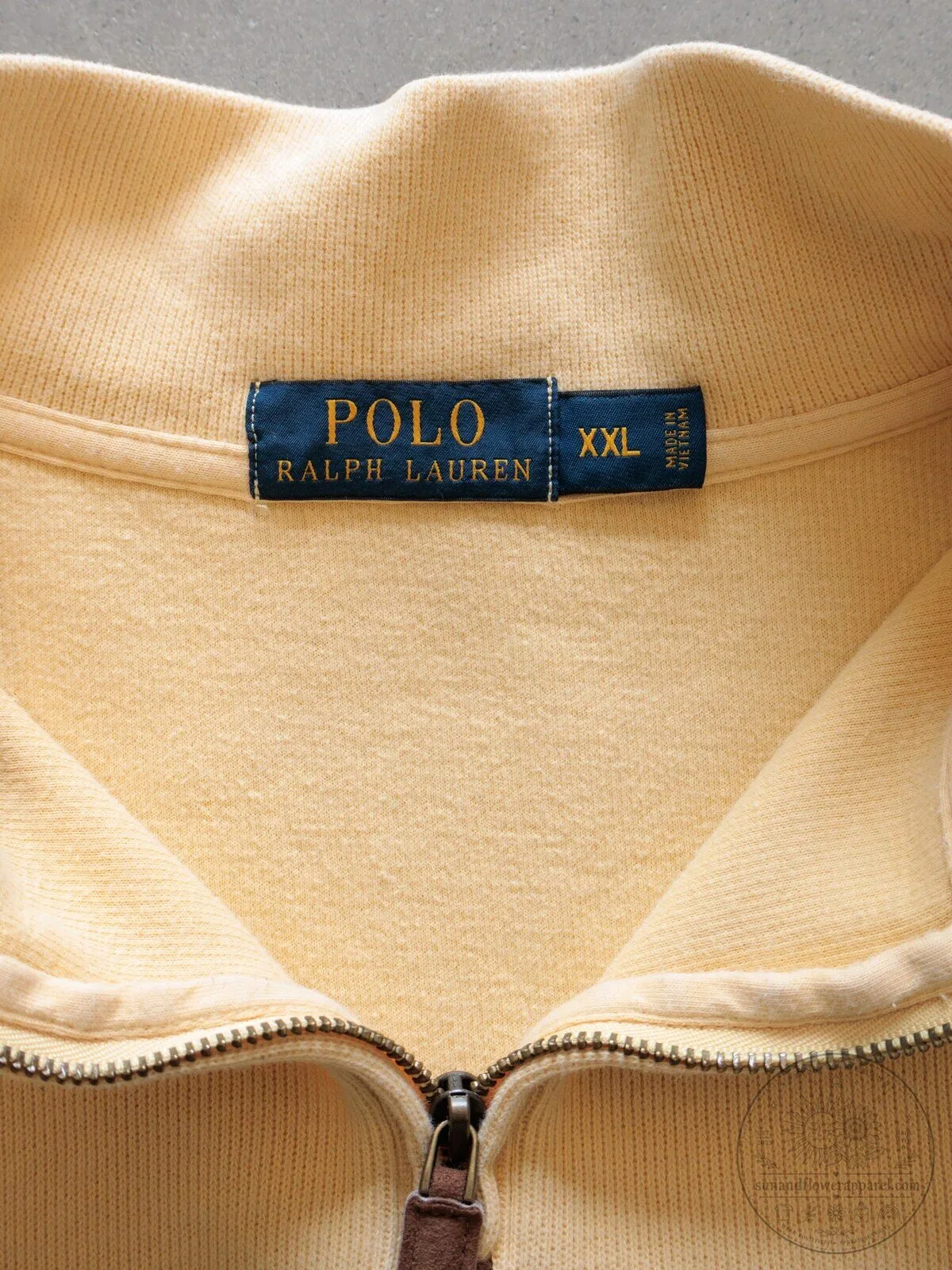 Vintage Polo Ralph Lauren Yellow Quarter Zip Pullover Sweatshirt for Men 7 Vintage Polo Ralph Lauren Yellow Quarter Zip Pullover Sweatshirt for Men