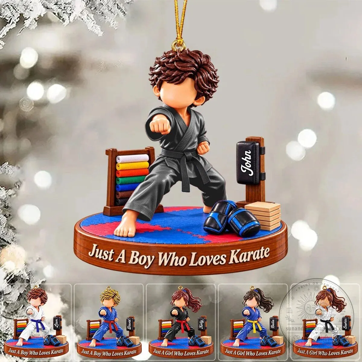 Personalized Just A Girl Who Loves Karate Christmas Ornament 10 Personalized Just A Girl Who Loves Karate Christmas Ornament