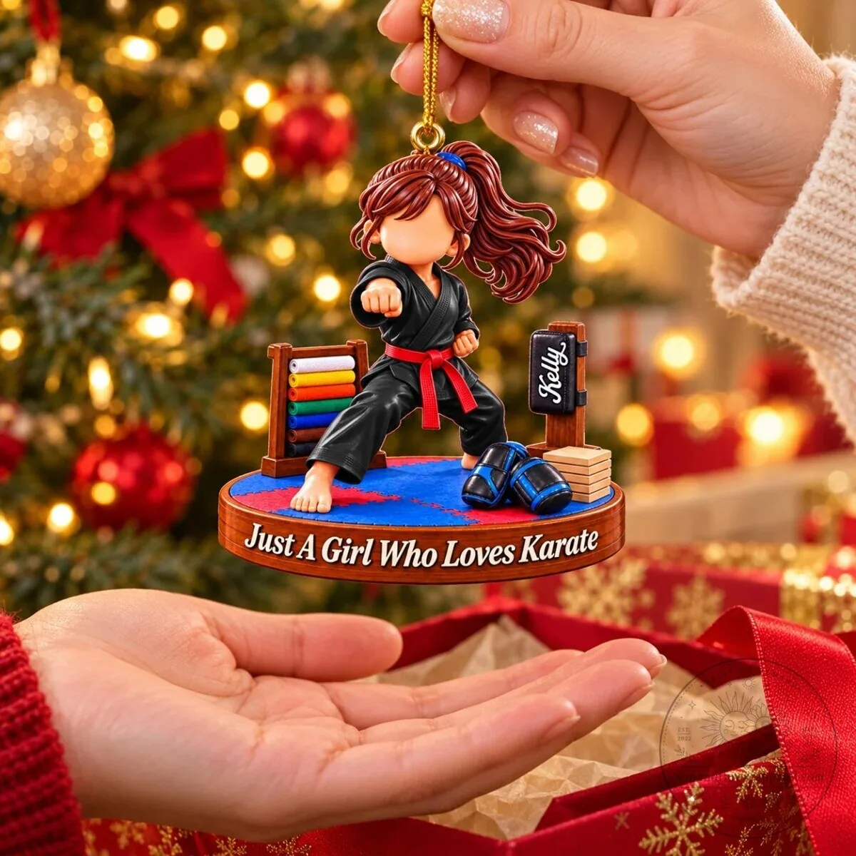 Personalized Just A Girl Who Loves Karate Christmas Ornament 12 Personalized Just A Girl Who Loves Karate Christmas Ornament