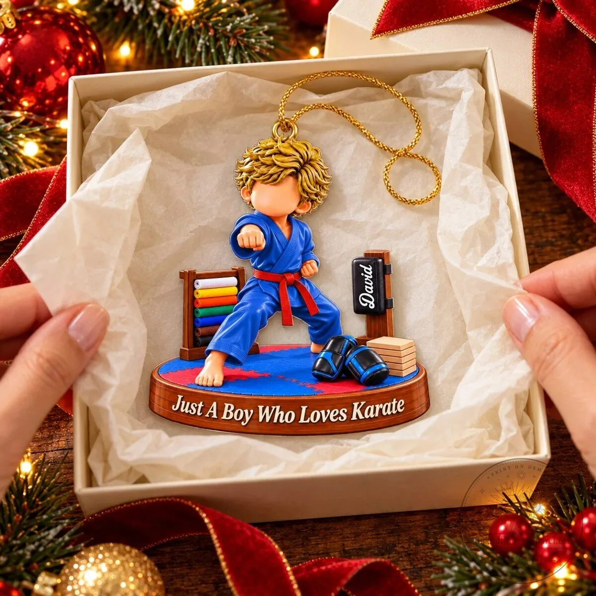 Personalized Just A Girl Who Loves Karate Christmas Ornament 13 Personalized Just A Girl Who Loves Karate Christmas Ornament