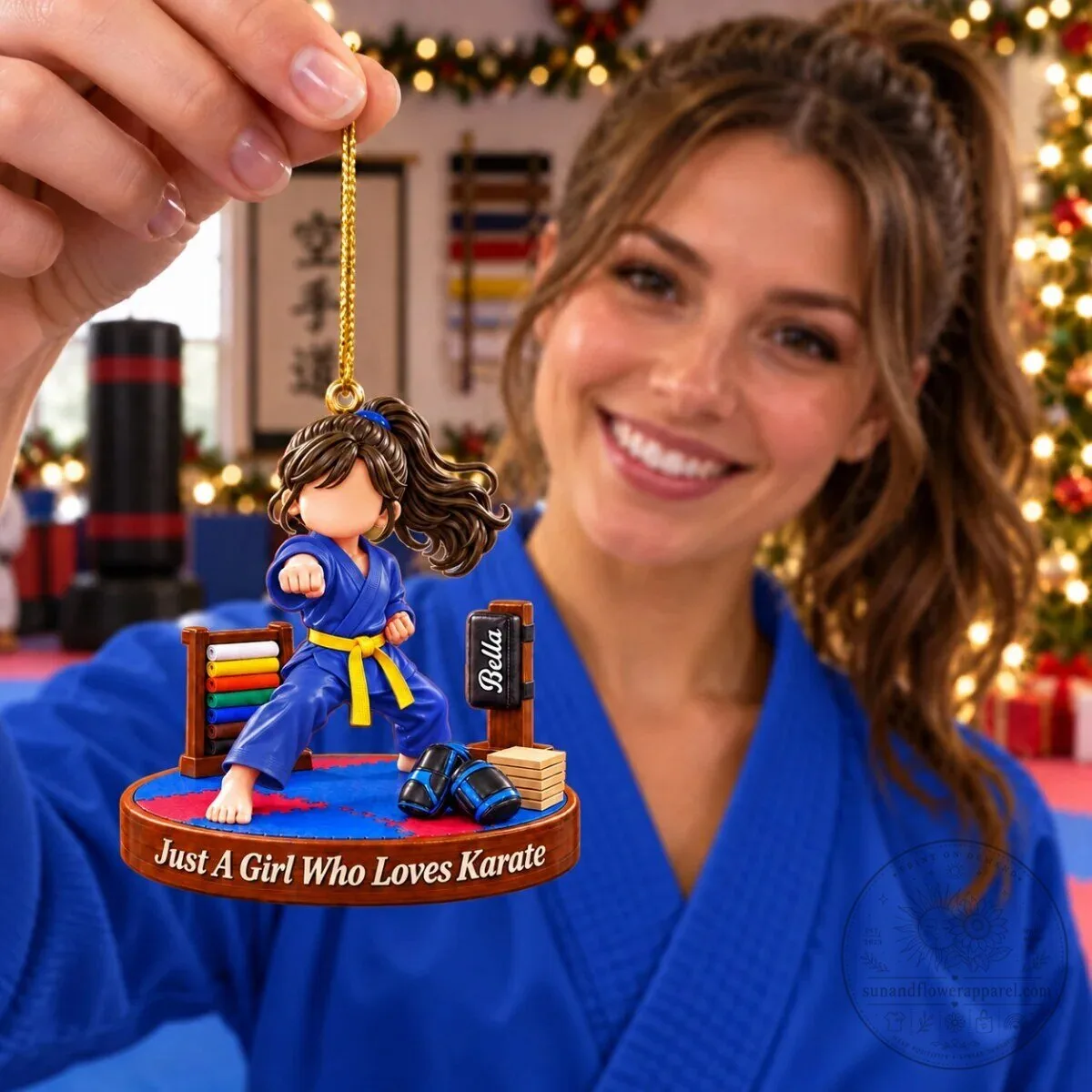 Personalized Just A Girl Who Loves Karate Christmas Ornament 14 Personalized Just A Girl Who Loves Karate Christmas Ornament