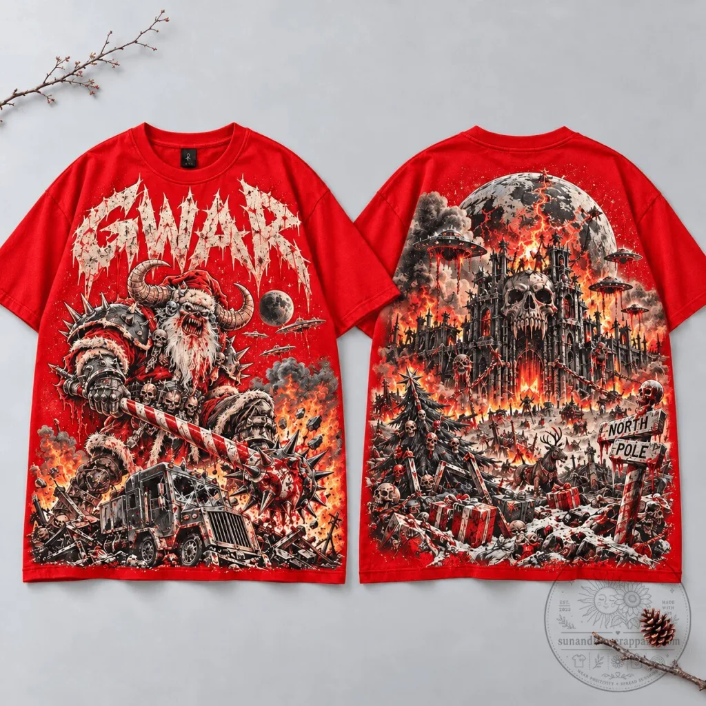 GWAR Christmas At The End Of The World Heavy Metal Band Fan T-Shirt GWAR Christmas At The End Of The World Heavy Metal Band Fan T-Shirt