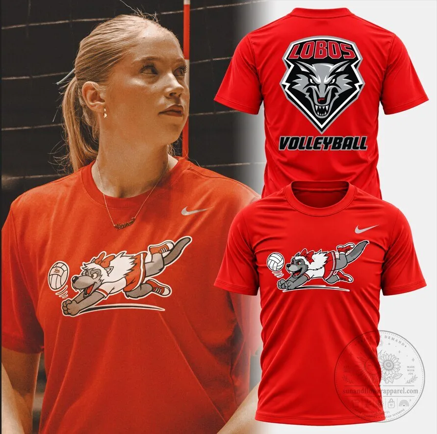 New Mexico Lobos Women's Volleyball Team Red T-Shirt