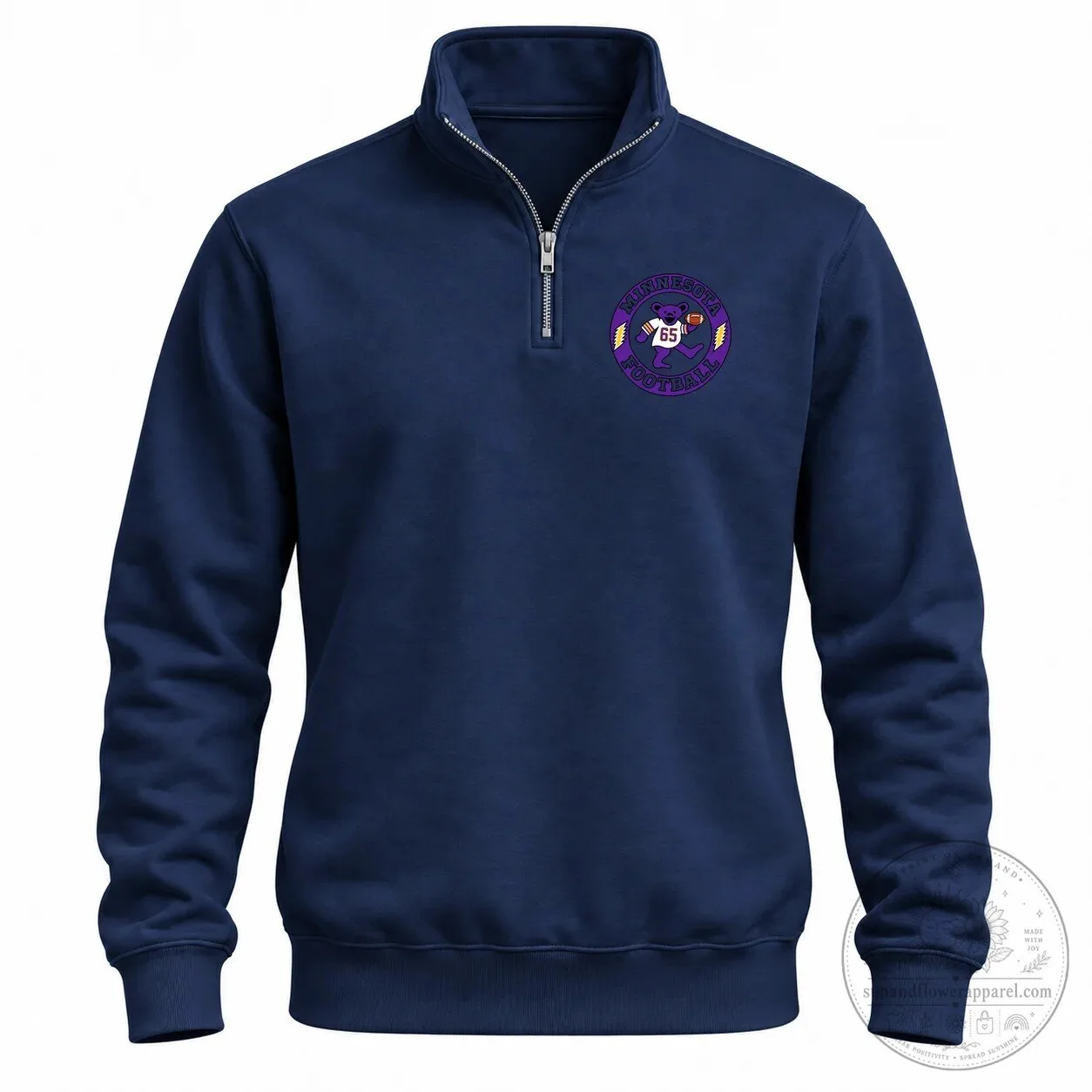 Minnesota Football Dancing Bear Quarter-Zip Sweatshirt 10 Minnesota Football Dancing Bear Quarter-Zip Sweatshirt