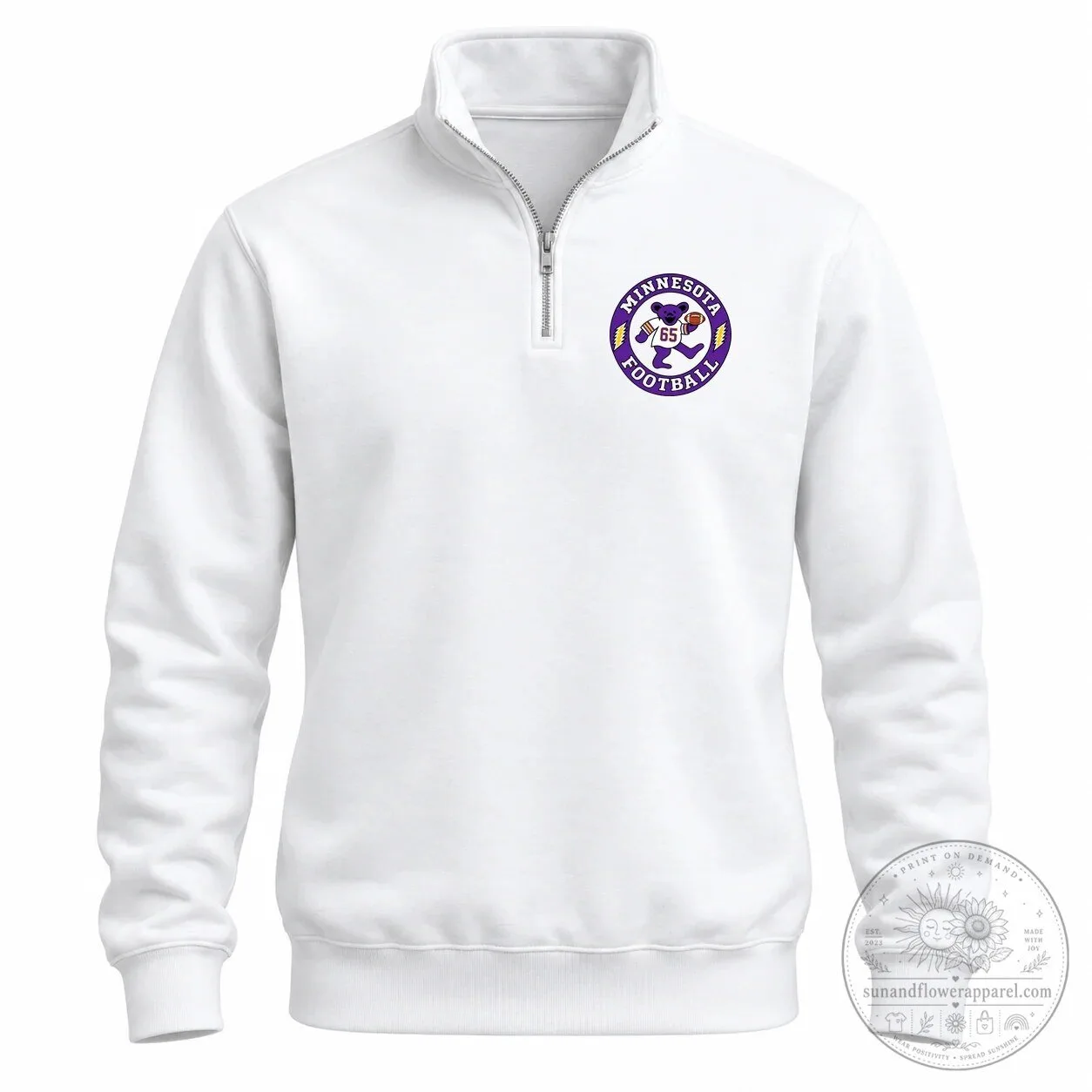 Minnesota Football Dancing Bear Quarter-Zip Sweatshirt 11 Minnesota Football Dancing Bear Quarter-Zip Sweatshirt