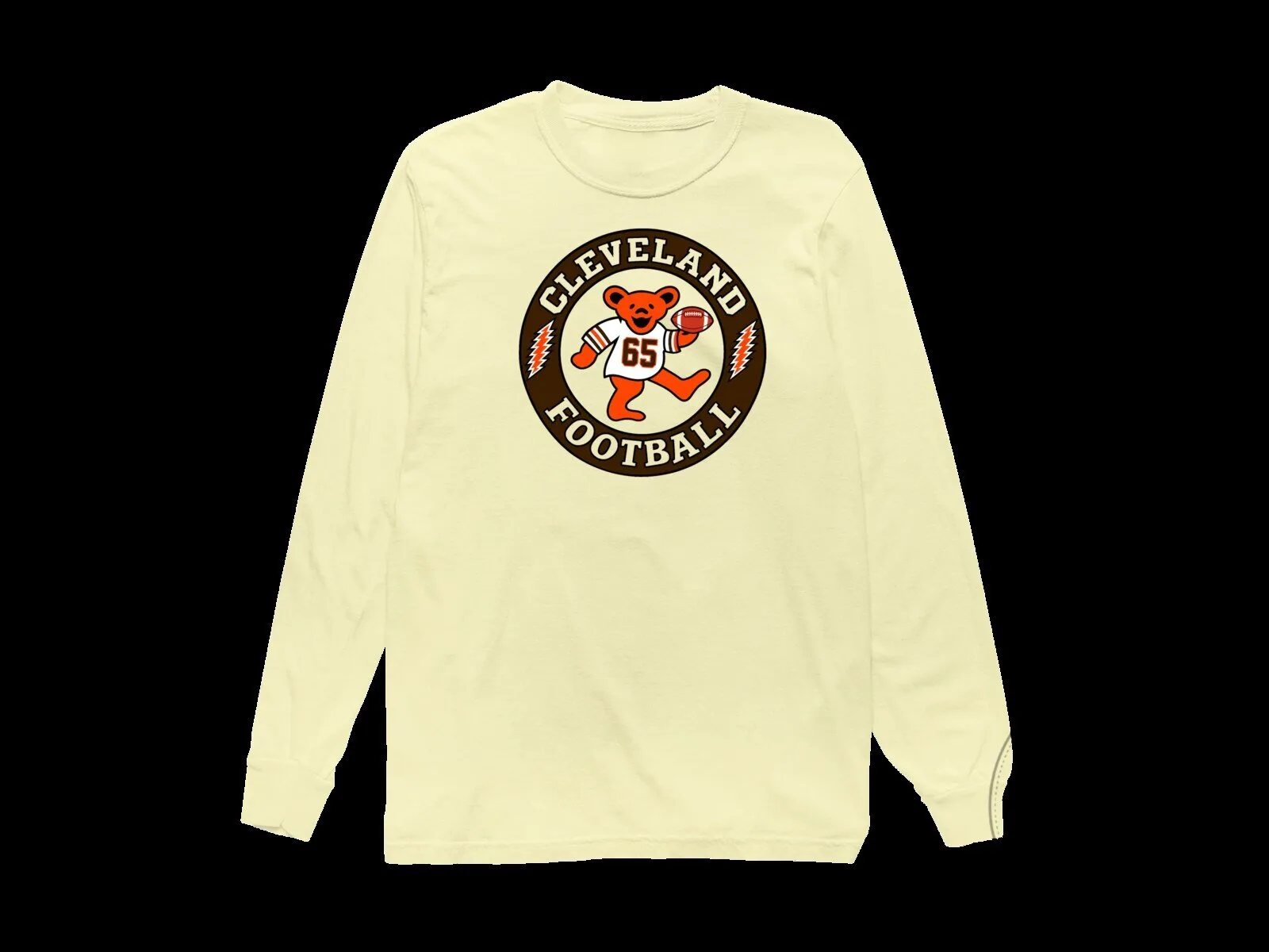 Cleveland Browns Football Grateful Dead Dancing Bear Long-Sleeve T-Shirt 9 Cleveland Browns Football Grateful Dead Dancing Bear Long-Sleeve T-Shirt